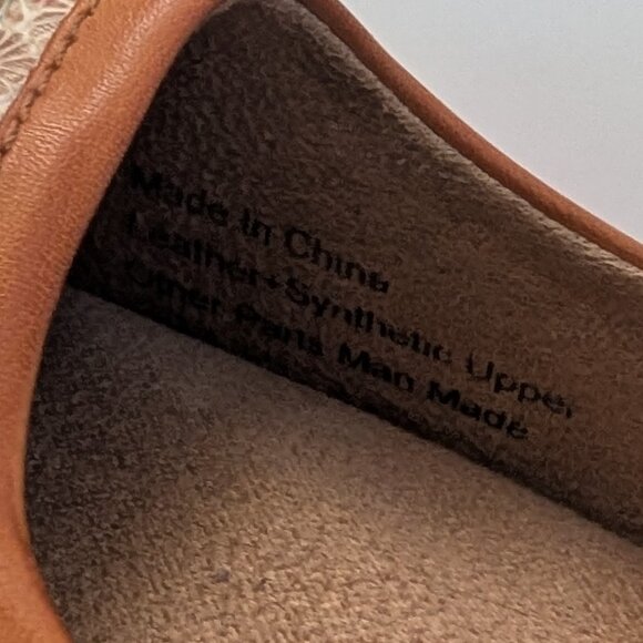 SoftWalk Napa Ballerina Shoe, Size 10W, floral print/brown leather details - Picture 6 of 7